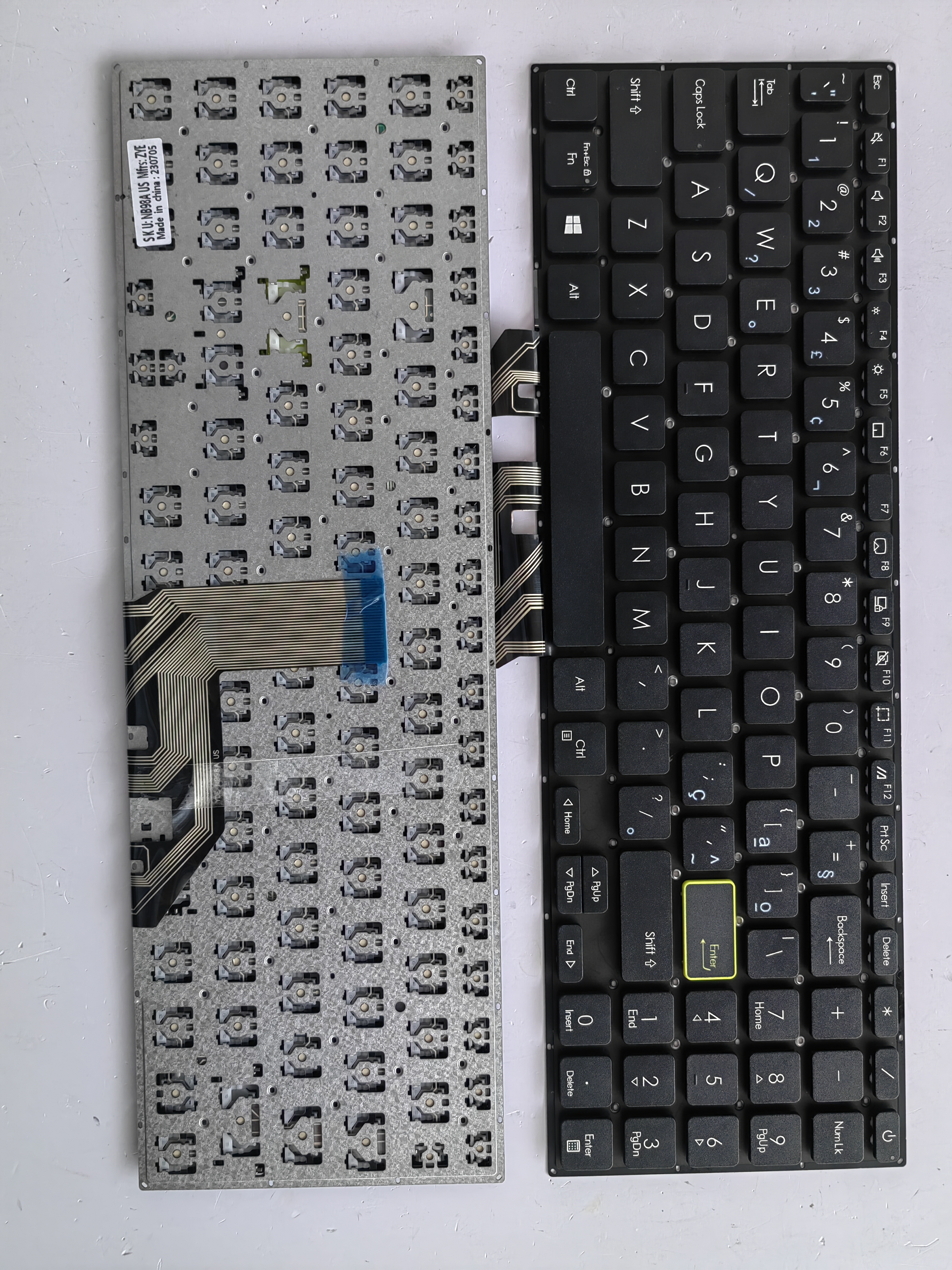 Picture of New Replacement Laptop Keyboard For ASUS X513 small carriage return BLACK (OEM) BR Layout